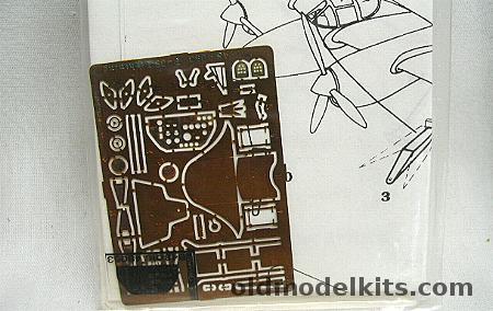 Eduard 1/48 P-38 J Lightning Photoetched Cockpit / Gear Doors / Trim Tabs Detail Set, 48-053 plastic model kit